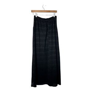 Say What? Women's Black Geometric Maxi Skirt | Size M | Boho | Grungegoth